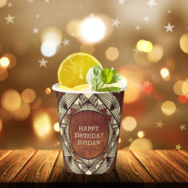 Eigen hout - bijtende gematigde masculine - verjaa papieren bekers