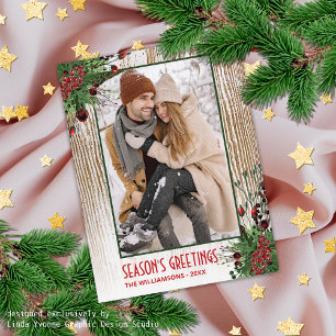 Eigen houten planken voor Wreats & Farmhouse Briefkaart