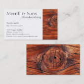 Eigen houtwoutkasten visitekaartje (Voorkant / Achterkant)