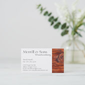 Eigen houtwoutkasten visitekaartje (Staand voorkant)