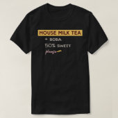 Eigen huis Melk Tea met Boba T-shirt (Design voorkant)