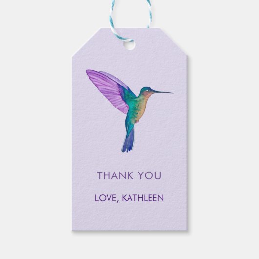 Eigen Hummingbird Gift Label Cadeaulabel (Voorkant)