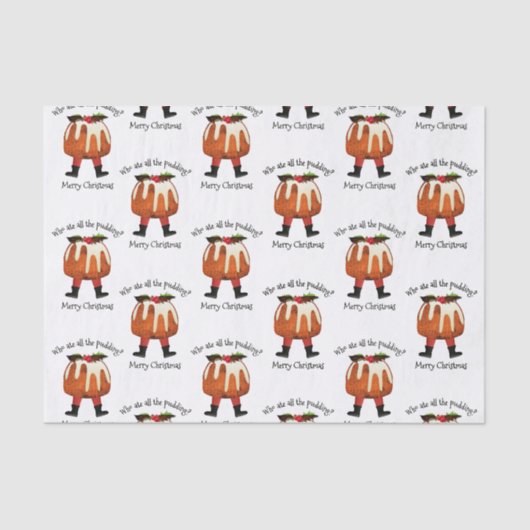 Eigen Humor voor pudding Tissuepapier (Voorkant)