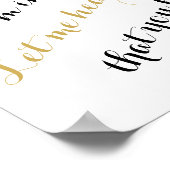 Eigen huwelijksliedjes met gouden teksten voeg je poster (Hoek)