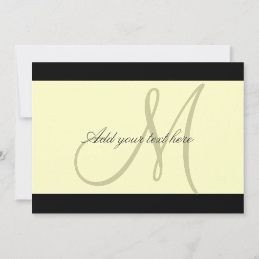 Eigen huwelijksuitnodiging Monogram Kaart (Achterkant)