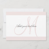 Eigen huwelijksuitnodiging Monogram Kaart (Achterkant)
