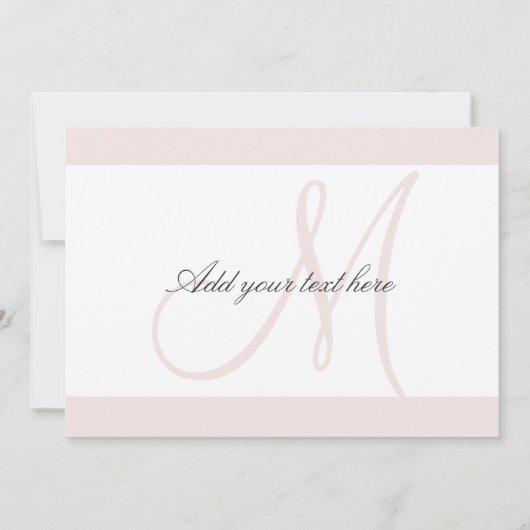 Eigen huwelijksuitnodiging Monogram Kaart (Achterkant)