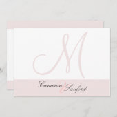Eigen huwelijksuitnodiging Monogram Kaart (Voorkant / Achterkant)