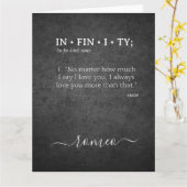 Eigen INFINITEIT U houdt meer van woordenboek Defi Kaart (Gele Bloem)