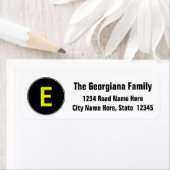 Eigen Initiaal Letter Return Address Label (Insitu)