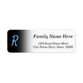 Eigen Initiaal Letter Return Address Label (Voorkant)