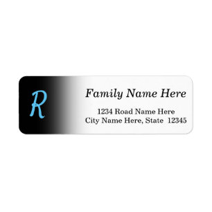 Eigen Initiaal Letter Return Address Label