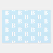 Eigen Initiaal monogram pastel schoppen schattig Inpakpapier Vel (Voorkant 2)