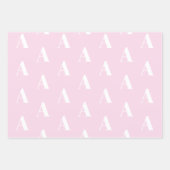 Eigen Initiaal monogram pastel schoppen schattig Inpakpapier Vel (Voorkant)