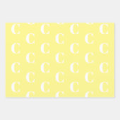 Eigen Initiaal monogram pastel schoppen schattig Inpakpapier Vel (Voorkant 3)
