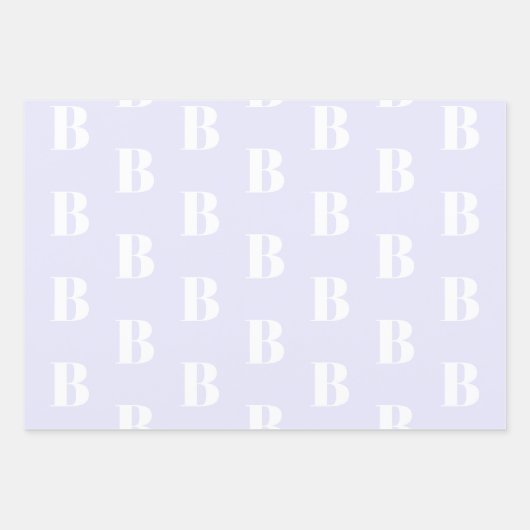 Eigen Initiaal monogram pastelschoppen Inpakpapier Vel (Voorkant 2)