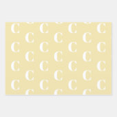 Eigen Initiaal monogram pastelschoppen Inpakpapier Vel (Voorkant 3)