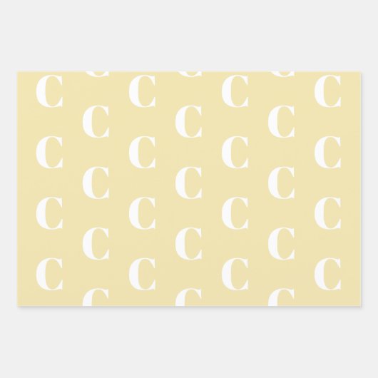 Eigen Initiaal monogram pastelschoppen Inpakpapier Vel (Voorkant 3)