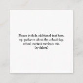 Eigen IT IS UW EERSTE DAG TE Leerder naar ouder Informatiekaartje (Achterkant)