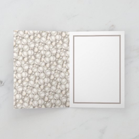 Eigen ivoor Silver Gold Baubles Pattern-feestdag Kaart (Binnen)