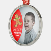 Eigen jaartal Rood Metalen Ornament (Links)