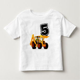 Eigen jongen's 5e verjaardag Gele graaf Kinder Shirts