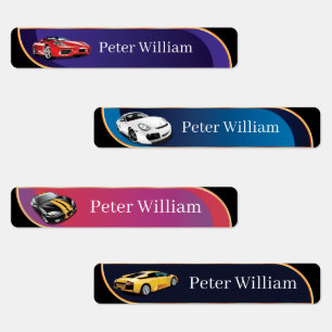 Eigen Jouw namen auto's Elegant High School Labels