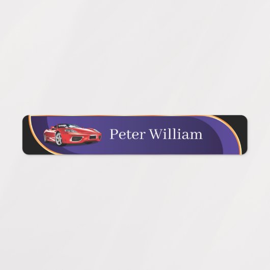 Eigen Jouw namen auto's Elegant High School Labels (Design 1)