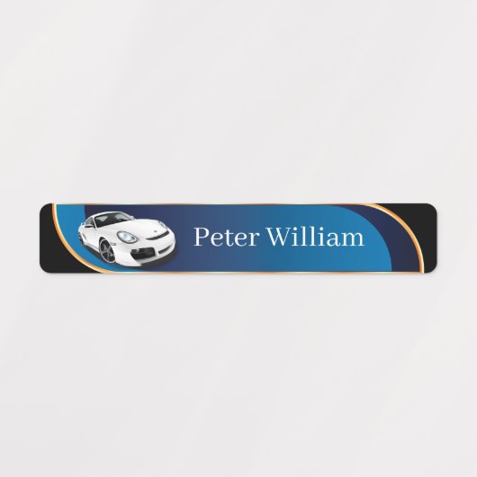 Eigen Jouw namen auto's Elegant High School Labels (Design 2)