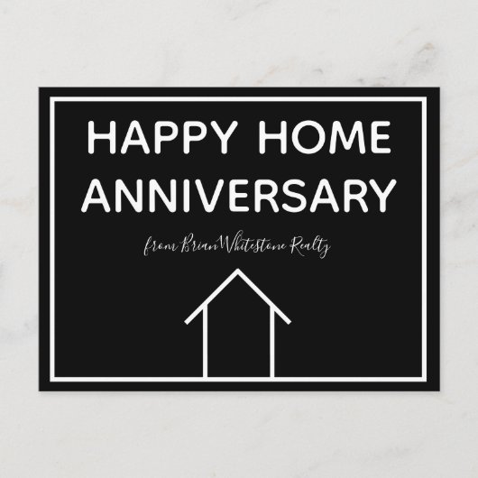 Eigen Jubileum voor Eigen onroerend goed bedrijf G Briefkaart (Voorkant)