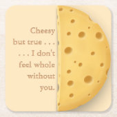 Eigen kaasbericht Trompe L'oeil Swiss Cheese Kartonnen Onderzetters (Voorkant)