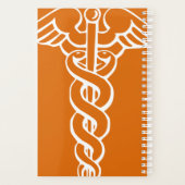 Eigen kaduceus-symbool spiraalplanner voor verplee planner (Achterkant)