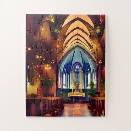 Eigen kerk Fantasy Art 01 puzzel Legpuzzel (Verticaal)