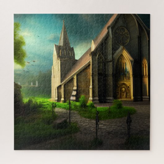Eigen kerk Fantasy Art 02 puzzel Legpuzzel (Verticaal)