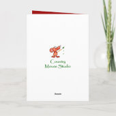 Eigen kerst met vrolijkheid, Cute Otter Animal Feestdagen Kaart (Achterkant)