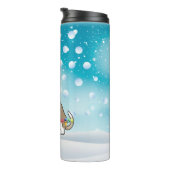 Eigen kerstbeagle Santa Hat Thermosbeker (Geroteerd rechts)