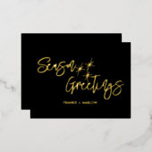 Eigen kerstbedrijfscrisis Logo Seizoensgroeten Folie Feestdagen Briefkaart (Voorkant / Achterkant)