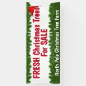 Eigen kerstbomen, vers, voor verkoop spandoek (Verticaal)
