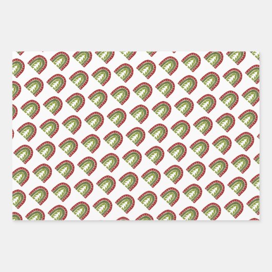 Eigen kerstboominpakbladen inpakpapier vel (Voorkant)