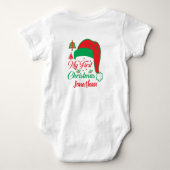 Eigen kerstboomkerstkerstkerstkerstkerstman Rood k Romper (Achterkant)