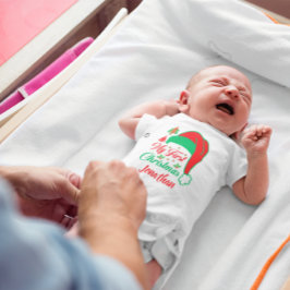 Eigen kerstboomkerstkerstkerstkerstkerstman Rood k Romper