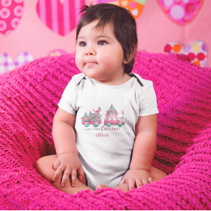 Eigen kerstboomluik voor baby's romper