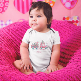 Eigen kerstboomluik voor baby's romper