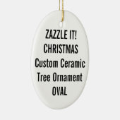 Eigen kerstboomversiering met keramische OVAL-kera Keramisch Ornament (Rechts)