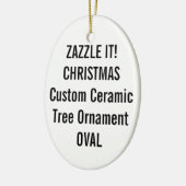 Eigen kerstboomversiering met keramische OVAL-kera Keramisch Ornament (Links)