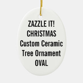 Eigen kerstboomversiering met keramische OVAL-kera Keramisch Ornament