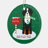 Eigen kerstbrief van Bernese mt. Dog aan Santa Keramisch Ornament (Links)