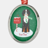 Eigen kerstbrief van Bernese mt. Dog aan Santa Metalen Ornament (Links)