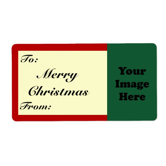 Eigen kerstcadeaulabel voor grote cadeaus etiket (Voorkant)