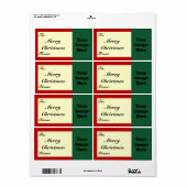 Eigen kerstcadeaulabel voor grote cadeaus etiket (Full Sheet)